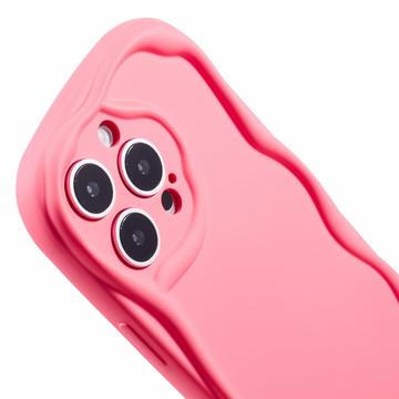 iPhone 16 Pro Max Candy Color Wavy TPU Cover - Hot Pink