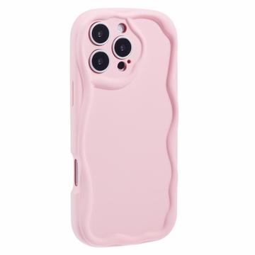 iPhone 16 Pro Max Candy Color Wavy TPU Cover - Pink