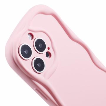 iPhone 16 Pro Max Candy Color Wavy TPU Cover - Pink