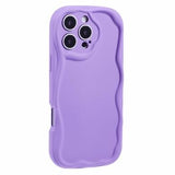 iPhone 16 Pro Max Candy Color Wavy TPU Cover - Lilla