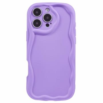 iPhone 16 Pro Max Candy Color Wavy TPU Cover - Lilla