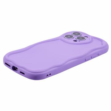 iPhone 16 Pro Max Candy Color Wavy TPU Cover - Lilla