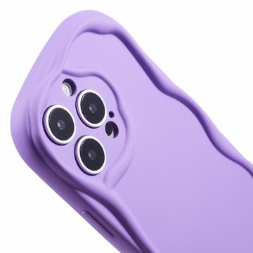 iPhone 16 Pro Max Candy Color Wavy TPU Cover - Lilla