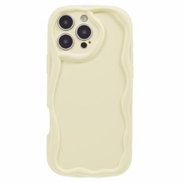 iPhone 16 Pro Max Candy Color Wavy TPU Cover - Gul