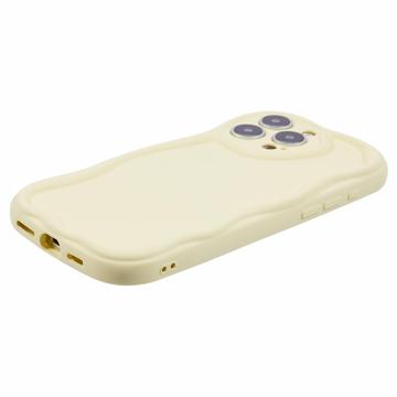iPhone 16 Pro Max Candy Color Wavy TPU Cover - Gul