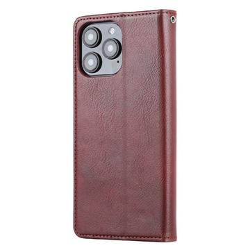 iPhone 16 Pro Max Kortsæt Pungetui - vinrød
