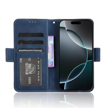 iPhone 16 Pro Max Kortholder Pung Etui - blå
