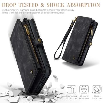 iPhone 16 Pro Max Caseme 008 2-i-1 Multifunktionel Pung - Sort