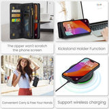 iPhone 16 Pro Max Caseme 008 2-i-1 Multifunktionel Pung - Sort