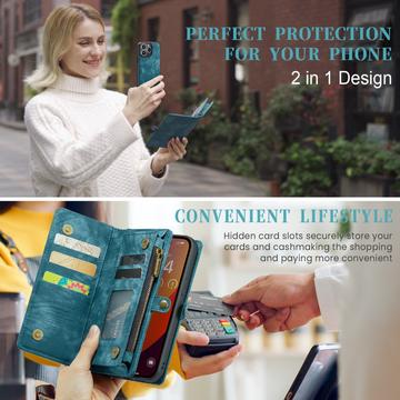 iPhone 16 Pro Max Caseme 008 2-i-1 Multifunktionel Pung - Blå