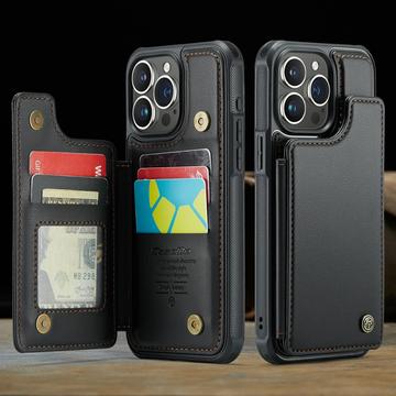 iPhone 16 Pro Max Caseme C22-etui RFID-kortpung - Sort