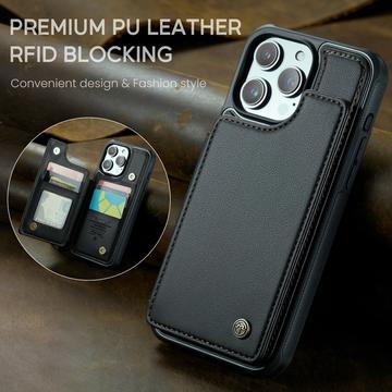 iPhone 16 Pro Max Caseme C22-etui RFID-kortpung - Sort