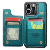 iPhone 16 Pro Max Caseme C22-etui RFID-kortpung - grøn