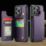 iPhone 16 Pro Max Caseme C22-etui RFID-kortpung - lilla