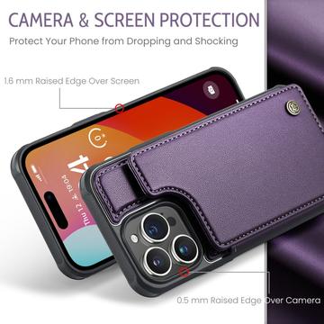 iPhone 16 Pro Max Caseme C22-etui RFID-kortpung - lilla