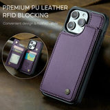 iPhone 16 Pro Max Caseme C22-etui RFID-kortpung - lilla