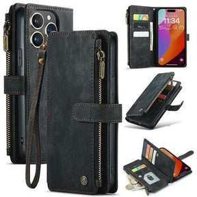 iPhone 16 Pro Max Caseme C30 Multifunktionel Pung - Sort