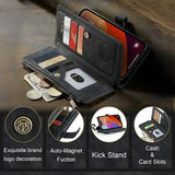 iPhone 16 Pro Max Caseme C30 Multifunktionel Pung - Sort