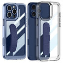 iPhone 16 Pro Max Klar Cover med Silikonehåndrem - Blå