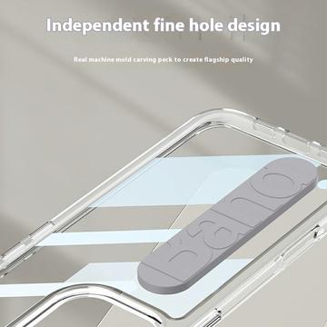 iPhone 16 Pro Max Klar Cover med Silikonehåndrem - Blå