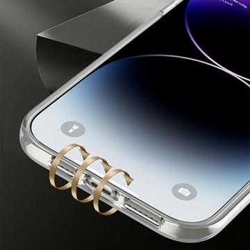 iPhone 16 Pro Max Klar Cover med Silikonehåndrem - Blå