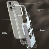 iPhone 16 Pro Max Klar Cover med Silikonehåndrem - grå