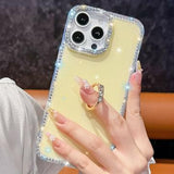 iPhone 16 Pro Max CrystalGlow Hybrid Cover med Ringholder - Gul