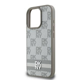 iPhone 16 Pro Max DKNY Ternet Mønster og Stribe Cover - Beige