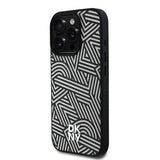 iPhone 16 Pro Max DKNY Crosswalk Mønster Cover - MagSafe-kompatibel - Elfenben / Sort