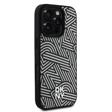 iPhone 16 Pro Max DKNY Crosswalk Mønster Cover - MagSafe-kompatibel - Elfenben / Sort
