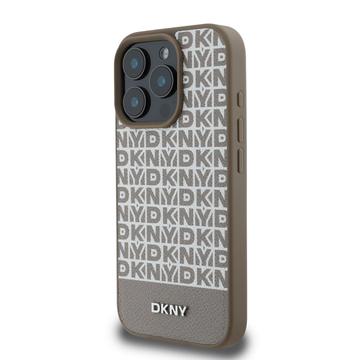 iPhone 16 Pro Max DKNY Repeat Pattern Bottom Stripe Cover - MagSafe-kompatibel - Brun