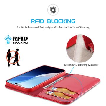 iPhone 16 Pro Max Dux Ducis Hivo Læderpung - Rød