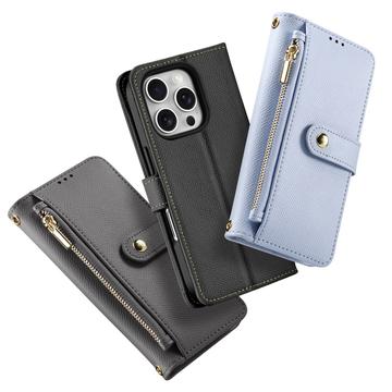iPhone 16 Pro Max Dux Ducis Lawa Pung læderetui med magnetisk låg - sort