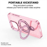 iPhone 16 Pro Max Glitter Hybrid Cover med Kickstand - MagSafe-kompatibel - Pink