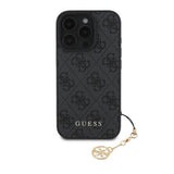 iPhone 16 Pro Max Guess 4G Charms Collection Hybrid Cover - Grå