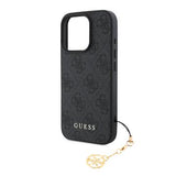 iPhone 16 Pro Max Guess 4G Charms Collection Hybrid Cover - Grå