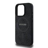 iPhone 16 Pro Max Guess 4G farvet ringcover - MagSafe-kompatibel - Sort