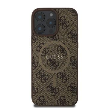 iPhone 16 Pro Max Guess 4G farvet ringcover - MagSafe-kompatibel - brun