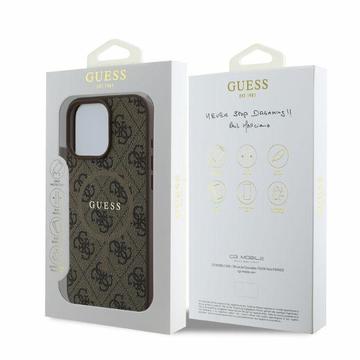 iPhone 16 Pro Max Guess 4G farvet ringcover - MagSafe-kompatibel - brun