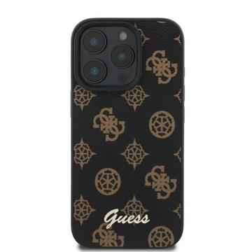 iPhone 16 Pro Max Guess Peony Script Cover - MagSafe-kompatibel - Sort