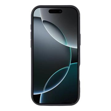 iPhone 16 Pro Max stødsikkert TPU-cover med hjertemønster og forhøjede kanter - sort