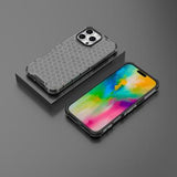 iPhone 16 Pro Max Honeycomb Armored Hybrid Cover - Sort