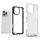 iPhone 16 Pro Max Honeycomb Armored Hybrid Cover - Grøn