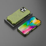 iPhone 16 Pro Max Honeycomb Armored Hybrid Cover - Grøn