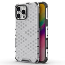iPhone 16 Pro Max Honeycomb Armored Hybrid Cover - Grå