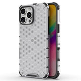 iPhone 16 Pro Max Honeycomb Armored Hybrid Cover - Grå