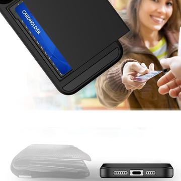 iPhone 16 Pro Max Hybrid Cover med Glidekortholder - Sort