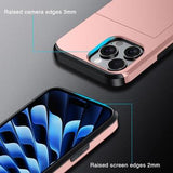 iPhone 16 Pro Max Hybrid Cover med Glidende Kortslot - Army Grøn