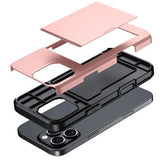 iPhone 16 Pro Max Hybrid Cover med Glidende Kortslot - Rødguld