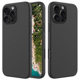 iPhone 16 Pro Max Liquid Silikone Cover med Strop - Sort